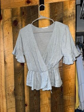 Lush Ruffle Wrap Top